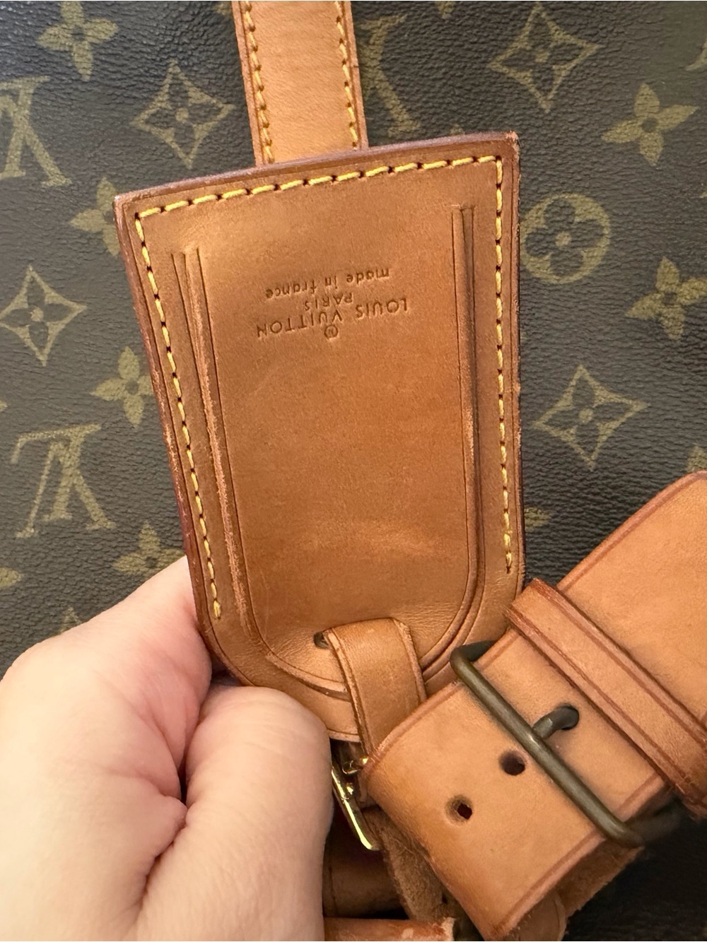 Louis Vuitton Brown Monogram Canvas Travel Keepall 55 - Picture 7 of 11